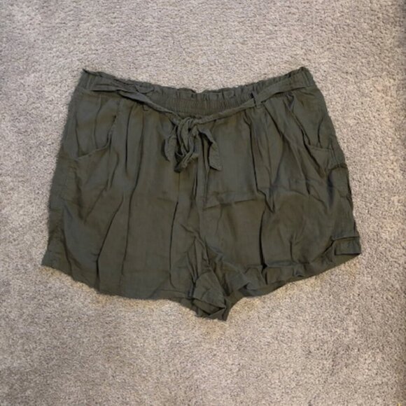 Knox Rose high waist drawstring shorts with belt size 3X - Picture 2 of 5